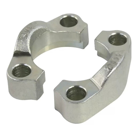 Top Notch Split Hydraulic Flange Fitting SAE Standard Fits F38 To F54 Specs Ideal For High Pressure Hydraulics And Workshop Jobs Quick Install Fixes Leaks Efficiency Saves Big Bucks Work Gear Trucks Rigs Today Ready To Go Fast Now silver split hydraulic flange fitting