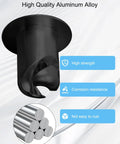 Slick Aluminum Quarter Turn Fasteners With Oval Knobs For Quick Release Panel Mounting showing black aluminum alloy with corrosion resistance.