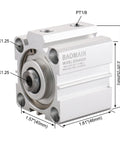 Space Saving SDA40x20 Compact Thin Air Cylinder 40mm Bore 20mm Stroke Double Acting Aluminum Body Single Rod with PT1/8 Ports