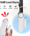 Image of 120dB Door And Window Alarm Sensor Kit With 3 Modes No Brainer Setup For Home Security Includes 3 Contact Sensors