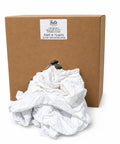 White T Shirt Rags 10 Lb Bulk Box Recycled Knit Cotton Blend Shop Rags for Automotive Maintenance Industrial Cleaning Oil Grease Paint and Equipment Cleanup Workshop Ready Pro Grade Commercial Use