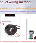 Wiring method for Three Piece AC Current And Voltage Indicator with Two Digit LED Display for industrial use