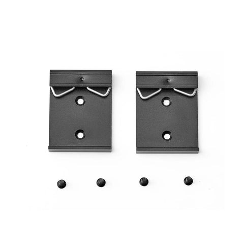 DIN Rail Mount Clip 42mm Wide Universal Bracket Clamp for Switches and Injectors 2 Pack with M3 screws shown