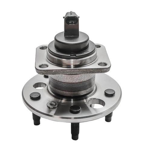 2pc Rear Wheel Hub and Bearing Assembly for Chevrolet Malibu, Buick Lucerne LeSabre, Cadillac DTS DeVille, Oldsmobile Aurora and Pontiac Grand Am, 5-lug with ABS Sensor Cap Replacement front view