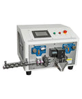 High Precision Automatic Computer Cable Cutting And Stripping Machine For Sheathed Wire with control panel for precise cuts.