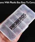 Bass Fishing Offset Worm Hooks Kit With Tackle Box, EWG Wide Gap Hooks For Texas Rig And Carolina Rig, 50 Pcs, Sizes 1/0 To 5/0