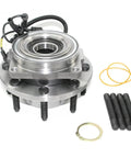 Front Wheel Bearing And Hub Assembly For 2011 To 2016 Ford F250 F350 Super Duty 4WD SRW, forged flange, heat treated steel, hub kit.