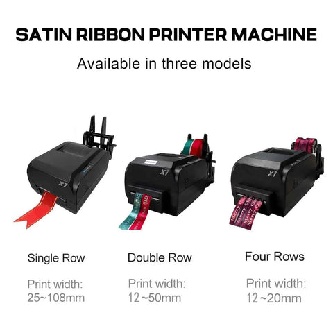 Personalized Digital Ribbon Printer For Crafters Print Custom Fabric Labels With Ease supports different models and print widths.