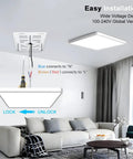 Installation guide for 12 Inch LED Ceiling Light Flush Mount 24W 5000K Daylight White 3200LM in a modern living room