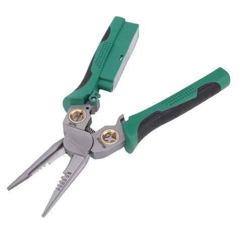 Top Shelf Electrician Wire Stripper And Crimping Pliers With Built In Voltage Tester, Heavy Duty Cable Cutter, Ergonomic Comfort Grip.