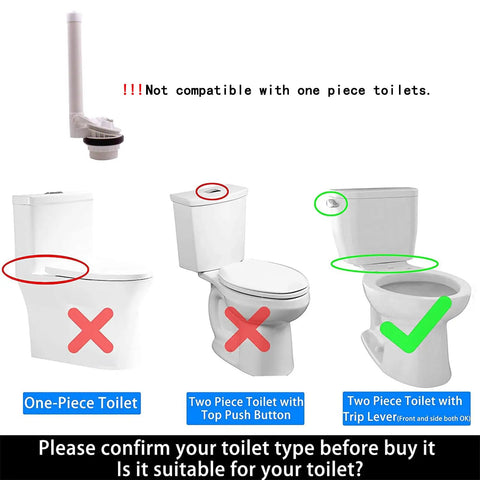 Built Tough Two Inch Toilet Flush Valve Replacement Kit With Sealed Gaskets And Reinforced Bolts For Standard Two Piece Tanks compatibility guide.