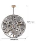 Automatic Skeleton Watch Movement For Wristwatch Repair And Watchmaking Parts Copper Silver Finish with dimensions