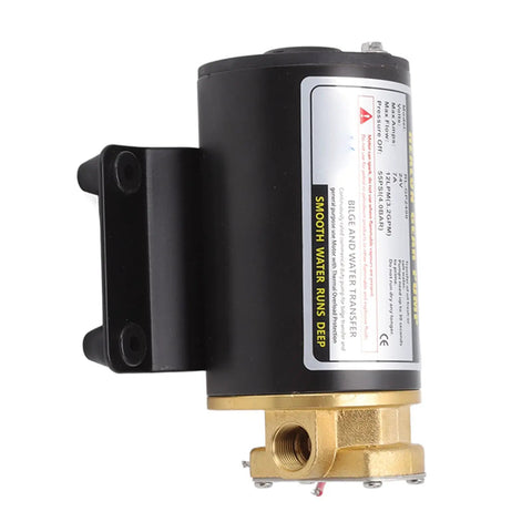 Electric Oil Pump 12 LPM Beefy Brass Gear Motor for Workshop and Auto Repair Transfer Pump 55 PSI for Viscous Liquids Quick Maintenance 24V Industrial Equipment, black brass body