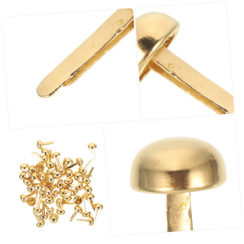 100 Pcs Decorative Nails For DIY Projects Antique Miniature Fasteners For Scrapbooking Hinges And Home Decor Wear Resistant Paper Crafts Brads Clips For Greeting Cards Photo Albums And Card Makers