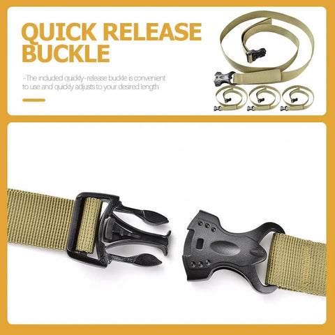 Quick release buckle on 4 Pack Luggage Binding Straps Cinch Ratchet Belts For Travel Bags Golf Cart Bags Backpacks And Camping Gear Durable Polypropylene Webbing Double Insurance Luggage Tie Down Straps.