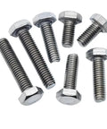 10 Piece Pure Titanium TA2 GR2 Metric Hex Socket Cap Screws M12X140 different angles of titanium bolts in a cluster