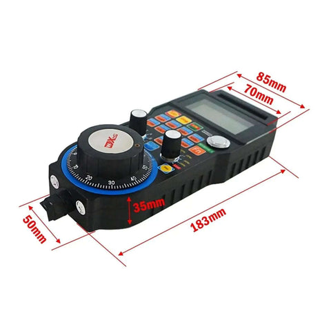 USB Handwheel Controller for CNC Router and Milling Machines, Wireless Control Wheel With USB Port, dimensions labeled
