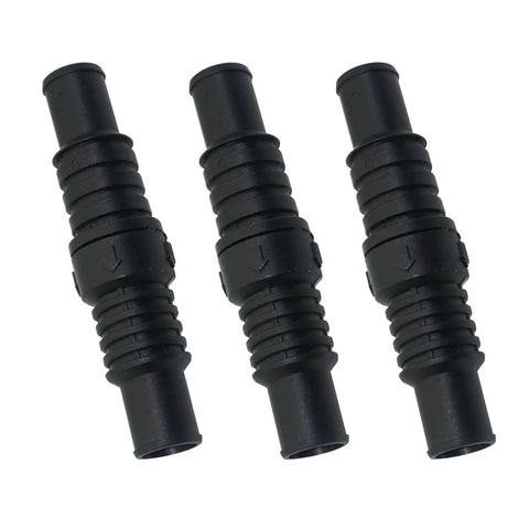 Three Pack Non Return Inline Valve For Water Lines Fits Three Quarter Inch And One Inch Diameter One Way Check Valve Black