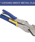 10 Inch Locking Pliers Sheet Metal Clamp showing adjustable pressure screw and rubber handle