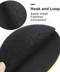 6 Piece 6 Inch Wool Polishing Pad Kit With M14 Drill Adapter And Hook And Loop Backing Pad, close-up of hook and loop detail