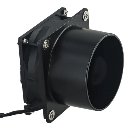 USB Solder Smoke Absorber Fume Extractor Fan With Adjustable Duct compact black housing side view