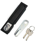 Sleek Matte Black Flat Lock Replacement Part In Zinc Alloy One Piece Built To Last Durable Lock Housing with keys and plate