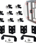 Two Sets 2020 Aluminum Extrusion Profile With Six Millimeter Slot Kit Including Door Handle Frame Hinges Zinc Alloy Hex Screws And T Nuts