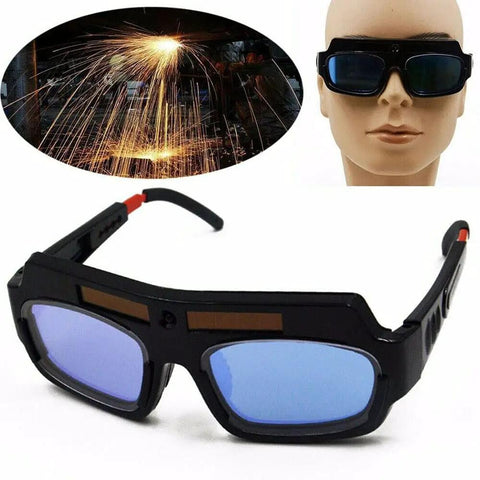 Auto Darkening Welding Goggles Mask Solar Powered Safety Glasses With PC Lens UV Protection Anti Fog Eye Shield