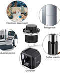 No Lock Momentary Push Button Switch Round Black Cap Normally Open Push And Hold ON Release OFF 250V 3A AC 125V 6A AC 2 Pin 15.8mm