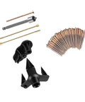 DIY Floor Squeak Repair Kit With 5 Tools And 50 Screws For Carpets And Hardwood Floors, stainless steel and ABS components