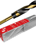 Five Eighth Inch Drill Bit In High Speed Steel 4241 With 10mm Shank Black Oxide Coated in packaging