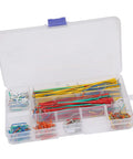 560 Piece Multicolor Jumper Wires Set, Solderless Breadboard Cables In 14 Lengths With Storage Box displayed open