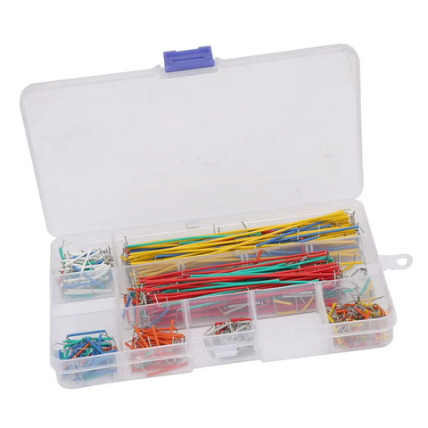560 Piece Multicolor Jumper Wires Set, Solderless Breadboard Cables In 14 Lengths With Storage Box displayed open