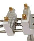 Compact Bench Vise For Home Shop And Studio, Rock Solid Metalworking Clamp With Dual Locking Handles, Anti Rust Layer