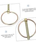 Heavy Duty Lynch Pin Locking Pin Kit for Trucks Trailers Mowers and ATVs Eight Piece Universal Ring Set Built Tough for Farm Utility Use with Durable Steel Construction and Easy Install, steel ring pin