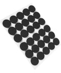 30 Piece Black Nonslip Rubber Feet Pads For Heavy Duty Floor Protection Under Furniture And Appliances, textured pads on sheet