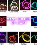 Color variations of Frog Beer Neon Sign, showcasing warm white, cool white, pink, ice blue, red, blue, purple, orange, yellow, and green.