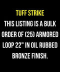 No Sweat Installation For Heavy Duty Armored Door Loops Smooth Wire Run Flexible Metal Conduit Includes Mounting Hardware Commercial Access Control Upgrade 22 Inch Oil Rubbed Bronze Bulk Deal Pack Of Twenty Five listing for bulk order of 25 armored loops.