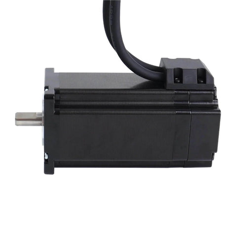 Side view of Beefy Closed Loop Stepper Motor 4.0Nm Servo Encoder 1000PPR, 5A, 2 Phase, 4-Lead, 10mm Shaft for CNC and Robotics