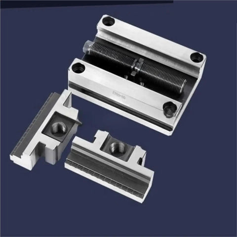 Top Tier CNC Concentric Vise With Turntable Fixture For Machining Center, components showing clamping jaws and body design