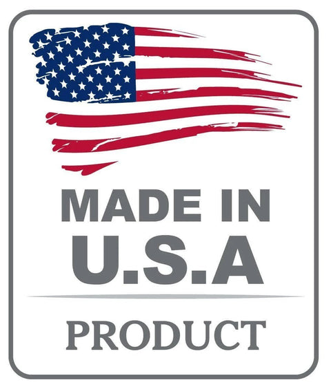 Made in USA product label with American flag design