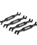 All In One 1 Tenth Scale RC On Road Alignment Tool With Camber Toe And Slip Angle Gauges Aluminum tools in black with sizes