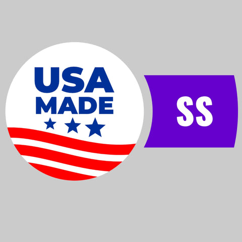 USA-made logo and "SS" symbol for 100 Pack No 6 Stainless Steel Chain Connectors For Beaded Ball Chain 3.2 mm