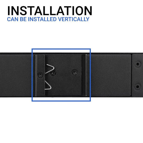 Industrial DIN Rail 8 Port PoE Plus Switch, With Gigabit And SFP Uplinks, 120W Budget, Power Over Ethernet For IP Cameras, Wireless APs, And VoIP Phones, vertical DIN rail mount