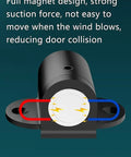 Invisible Metal Magnetic Door Catch Stops Keep Doors From Slamming Shut With Strong Hold For Bedrooms Bathrooms Offices And Homes In Cool Black Finish, showing full magnet design.