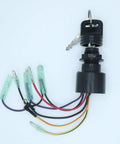 Ignition Switch With Key For Outboard Motor Control Box No Hassle Install 3 Position Off Run Start 6 Wires Push To Choke Color Coded Wires
