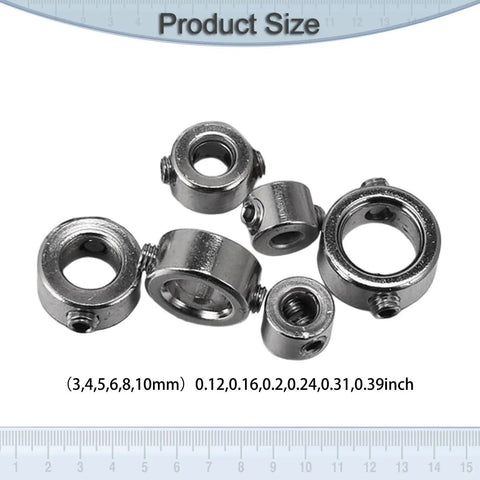 Six Pack Depth Stop Kit Stainless Steel Position Limiter Collars Fit Robotics Auto Screw Drive Shafts Guide Align Precision Tools For Pros Working On Projects Home Garages Easy Slide Install Reliable Gear Real Deal Every Day Buy Now Hot Fire Sale, 3-10mm