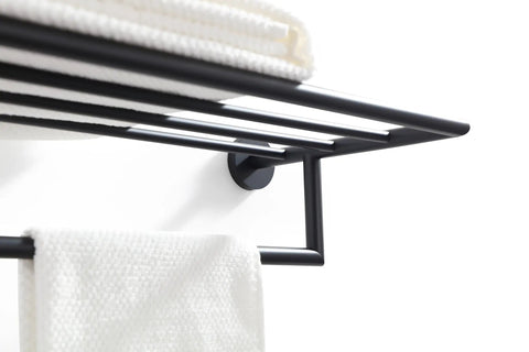 Chrome Wall Mounted Towel Rack For Bathroom Modern Hotel Style Towel Bar Shelf Single Towel Holder 26 Inch Durable Brass Construction
