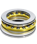 Heavy Duty Thrust Cylindrical Roller Bearing For Industrial Machinery High Load Capacity Low Friction Smooth Operator No Nonsense Workhorse 81222M size 110X160X38 close up with yellow retainer