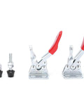 Two Pack Toggle Clamps With 66.1 Pound Holding Power, Heavy Duty Horizontal Hold Down Clamps With Rubber Pressure Tips